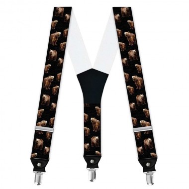 Bretele pantaloni personalizate, vânătoare de urși